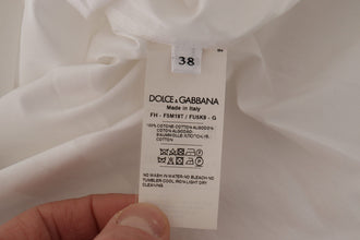 White Sleeveless Tuxedo Formal Blouse Top Dolce & Gabbana