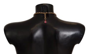 Gold Brass Sicily Fruits Roses Statement Necklace Dolce & Gabbana