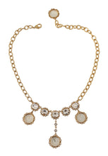 Gold Clock Statement Crystal Chain Necklace Dolce & Gabbana