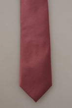 Pink Solid Print Silk Adjustable Necktie Accessory Tie Dolce & Gabbana