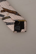 Pink Pen Dots Print 100% Silk Adjustable Neck Accessory Tie Dolce & Gabbana