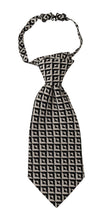Black White Geometric 100% Silk Adjustable Accessory Tie Dolce & Gabbana