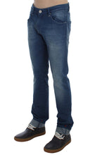 Blue Wash Denim Cotton Stretch Slim Fit Jeans Acht