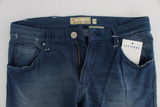 Blue Wash Denim Cotton Stretch Slim Fit Jeans Acht
