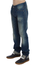 Blue Wash Denim Cotton Stretch Baggy Fit Jeans Acht
