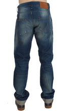Blue Wash Denim Cotton Stretch Baggy Fit Jeans Acht