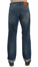 Blue Wash Cotton Denim Regular Fit Jeans Acht