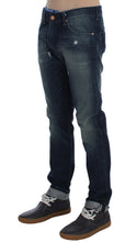Blue Wash Cotton Denim Slim Fit Jeans Acht