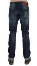 Blue Wash Cotton Denim Slim Fit Jeans Acht