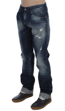 Blue Wash Cotton Denim Regular Fit Jeans Acht