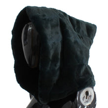 Green Weasel Fur Crochet Hood Scarf Hat Dolce & Gabbana