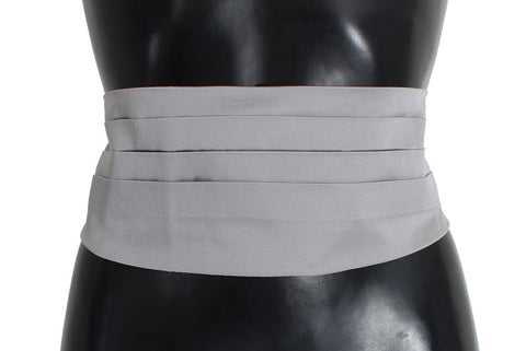Gray Waist Belt Silk Cummerbund Dolce & Gabbana