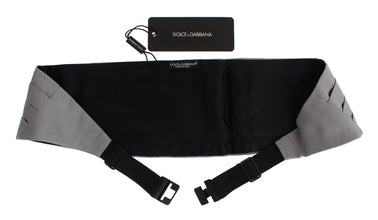 Gray Waist Belt Silk Cummerbund Dolce & Gabbana