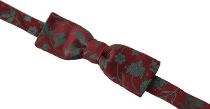 Maroon Pattern Adjustable Neck Papillon Bow Tie Dolce & Gabbana