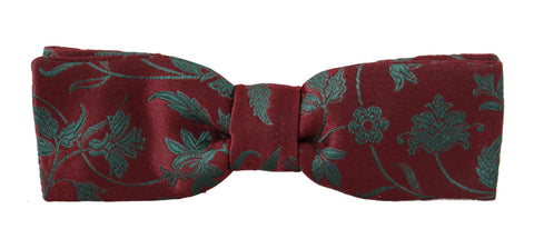 Maroon Pattern Adjustable Neck Papillon Bow Tie Dolce & Gabbana