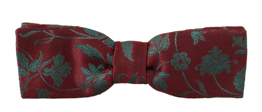 Maroon Pattern Adjustable Neck Papillon Bow Tie Dolce & Gabbana