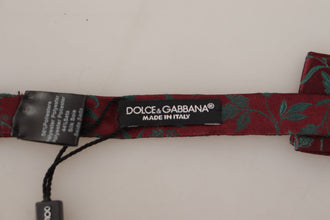 Maroon Pattern Adjustable Neck Papillon Bow Tie Dolce & Gabbana