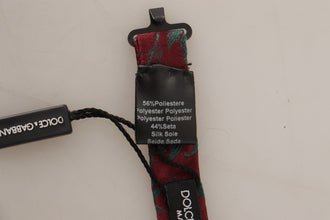 Maroon Pattern Adjustable Neck Papillon Bow Tie Dolce & Gabbana