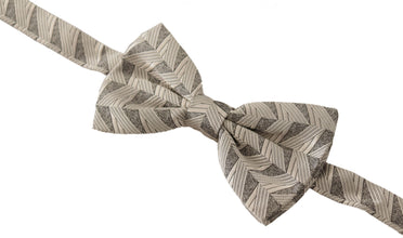 Gray 100% Silk Adjustable Neck Papillon Bow Tie Dolce & Gabbana