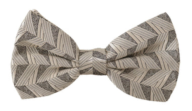 Gray 100% Silk Adjustable Neck Papillon Bow Tie Dolce & Gabbana