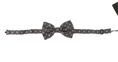 Black white 100% Silk Adjustable Neck Papillon Tie Dolce & Gabbana