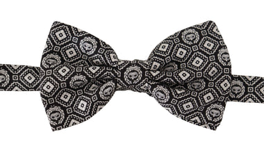 Black white 100% Silk Adjustable Neck Papillon Tie Dolce & Gabbana