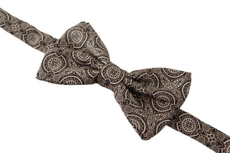 Black white 100% Silk Adjustable Neck Papillon Tie Dolce & Gabbana