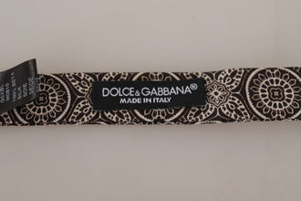 Black white 100% Silk Adjustable Neck Papillon Tie Dolce & Gabbana