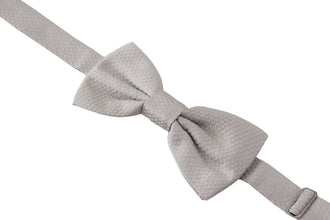Gray 100% Silk Adjustable Neck Papillon Tie Dolce & Gabbana