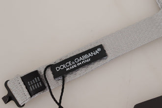 Gray 100% Silk Adjustable Neck Papillon Tie Dolce & Gabbana