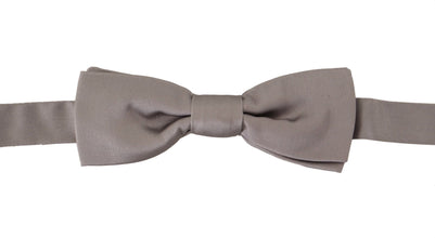 Silver 100% Silk Slim Adjustable Neck Papillon Tie Dolce & Gabbana