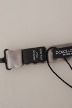 Silver 100% Silk Slim Adjustable Neck Papillon Tie Dolce & Gabbana