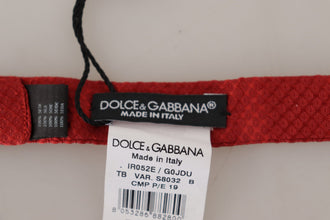 Red 100% Silk Adjustable Neck Papillon Tie Dolce & Gabbana