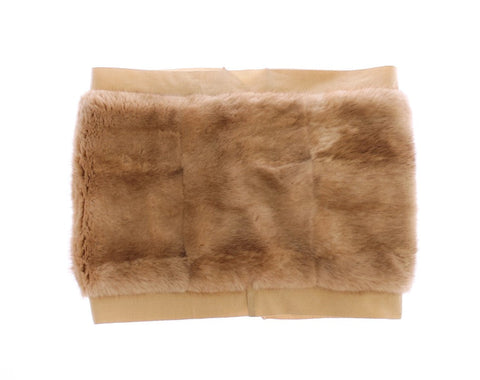Beige MINK Fur Scarf Foulard Neck Wrap Dolce & Gabbana