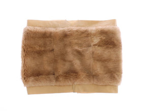 Beige MINK Fur Scarf Foulard Neck Wrap Dolce & Gabbana