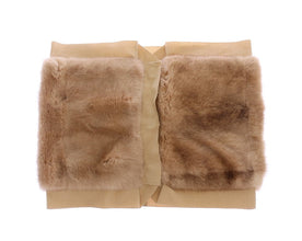 Beige MINK Fur Scarf Foulard Neck Wrap Dolce & Gabbana