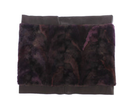 Purple MINK Fur Scarf Foulard Neck Wrap Dolce & Gabbana