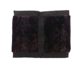 Purple MINK Fur Scarf Foulard Neck Wrap Dolce & Gabbana