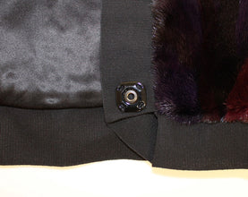 Purple MINK Fur Scarf Foulard Neck Wrap Dolce & Gabbana