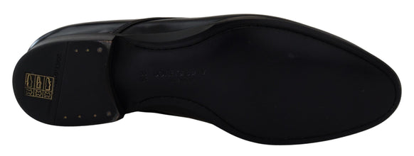 Black Leather Formal Dress Shoes Dolce & Gabbana