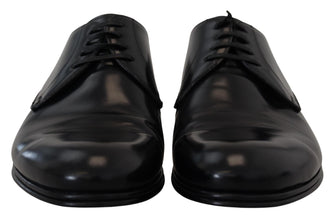 Black Leather Formal Dress Shoes Dolce & Gabbana