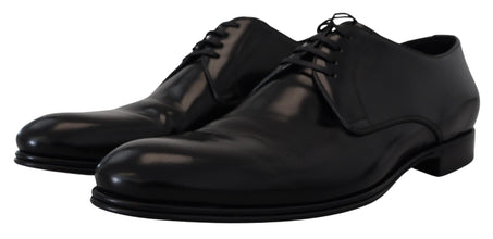 Black Leather Formal Dress Shoes Dolce & Gabbana