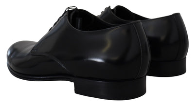 Black Leather Formal Dress Shoes Dolce & Gabbana