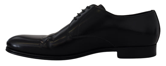 Black Leather Formal Dress Shoes Dolce & Gabbana