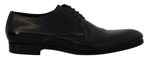 Black Leather Formal Dress Shoes Dolce & Gabbana