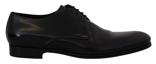 Black Leather Formal Dress Shoes Dolce & Gabbana