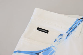 White Blue Denim Cotton Jeans Stretch Skinny Fit Pant Dolce & Gabbana