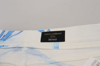 White Blue Denim Cotton Jeans Stretch Skinny Fit Pant Dolce & Gabbana