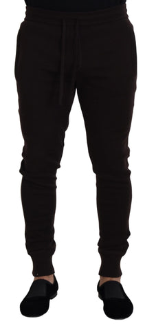 Brown Cashmere Trousers Bottoms Drawstring Pants Dolce & Gabbana