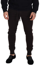 Brown Cashmere Trousers Bottoms Drawstring Pants Dolce & Gabbana